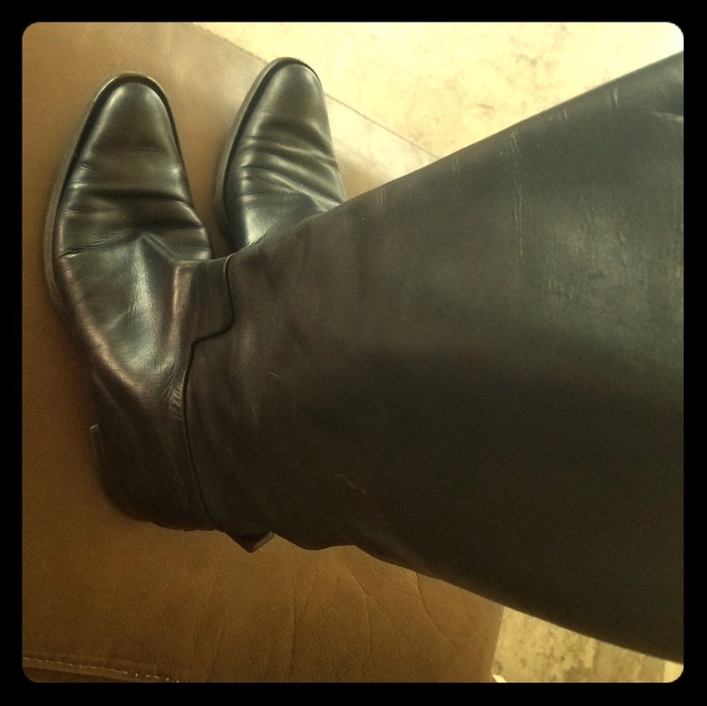 Jil Sander Black Boots Zip up 38 Good condition